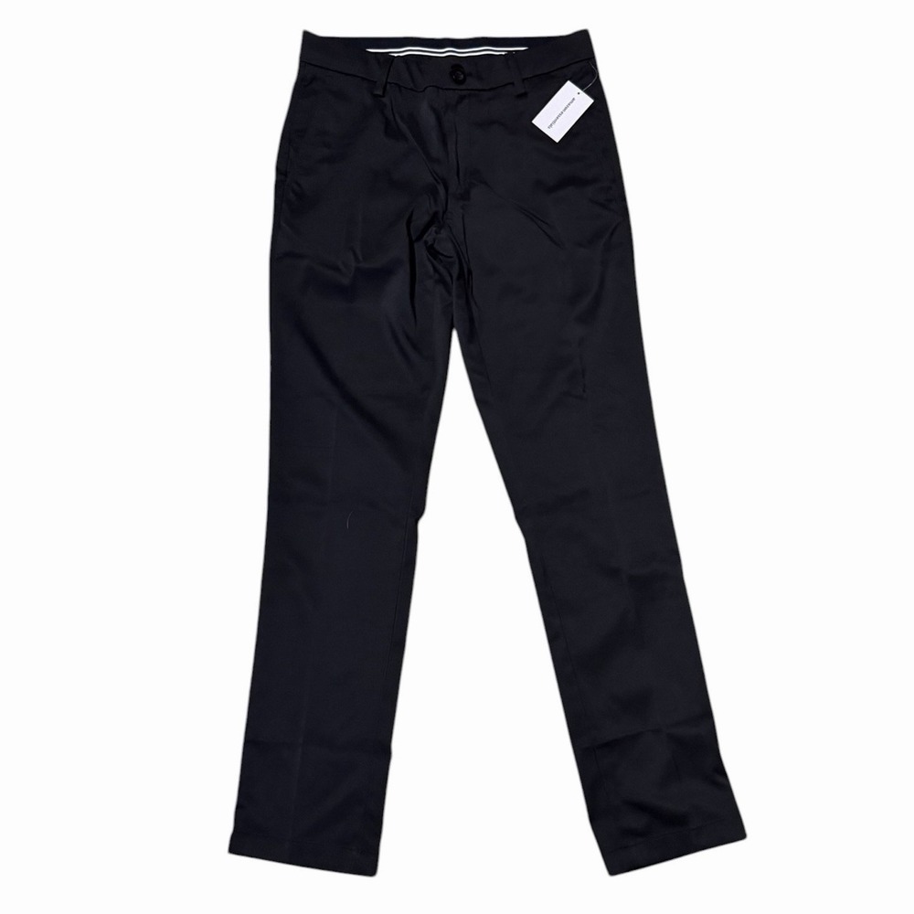 Amazon Essentials Men's Slim-Fit Dress Pants Black 29x32 Flat Front Straight NWT